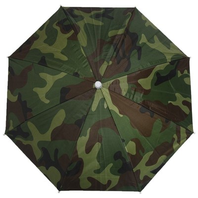 Elastic Headband Camouflage Pattern Sun Rain Umbrella Hat Ca
