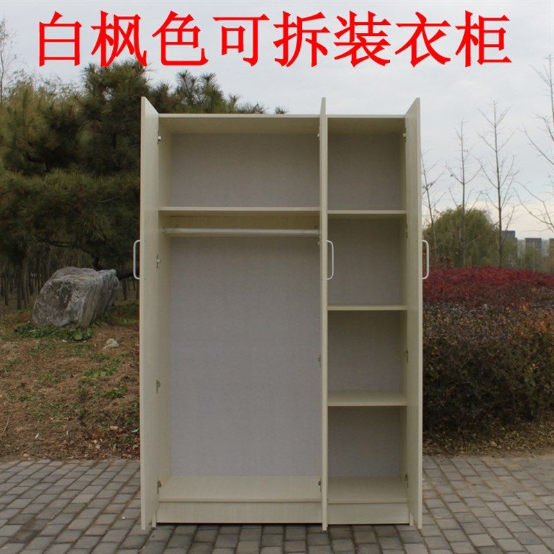 简约门现代带抽两门衣柜t卧室板五门二门三门柜小四门板式成人衣