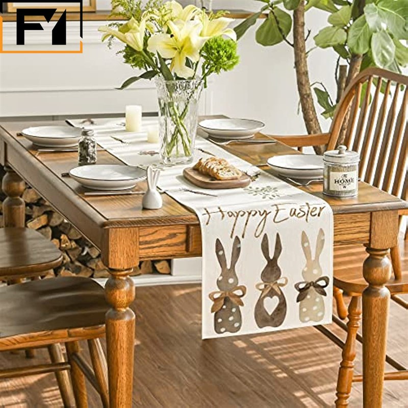 rot Bunny rappy EasteHv Table Runner SpringrSummer Seaso