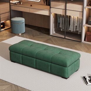 奶油风储物床尾凳意式衣帽间沙发凳极简收纳换鞋凳休息长条凳脚踏