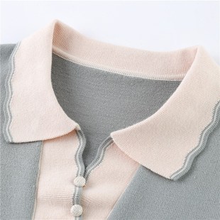 z40岁50减龄中老年人宽松大码 洋气翻领上衣打底小衫 秋 秋季 妈妈装