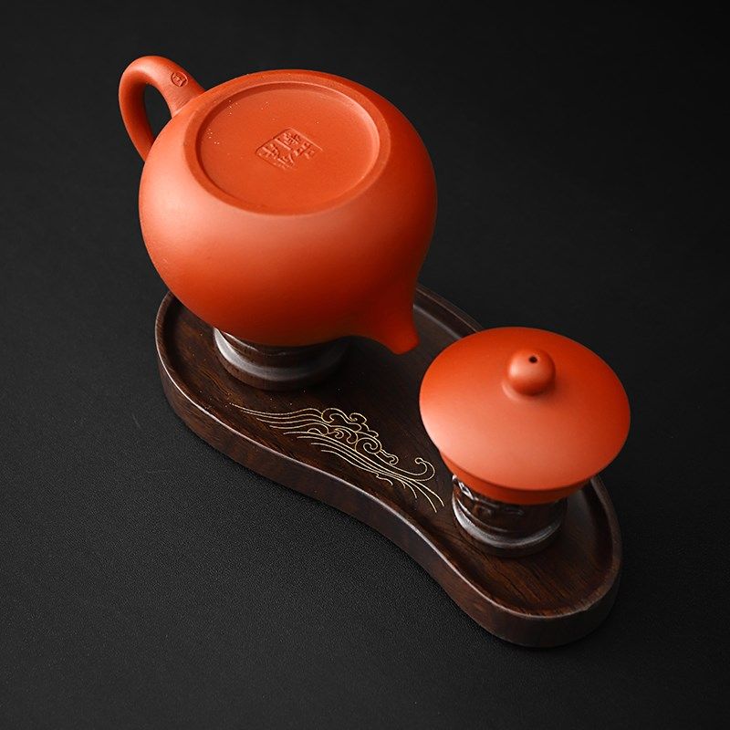 黑檀木晾壶架实木盖置紫砂壶盖托陶瓷茶壶架盖碗盖子托架茶道用具