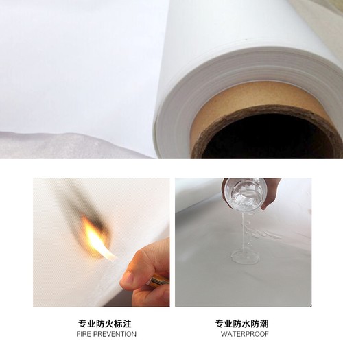 天花软膜透光膜uv软白色透光灯箱窗帘背景灯箱布