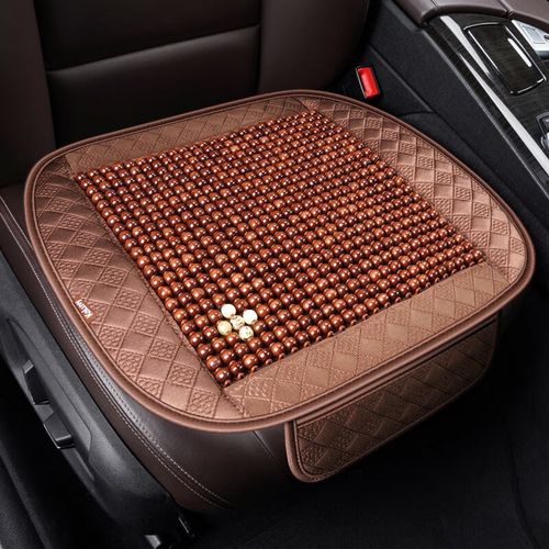 木珠汽车坐垫夏季汽车座垫方垫腰靠单张方垫单片咖啡色方垫腰靠