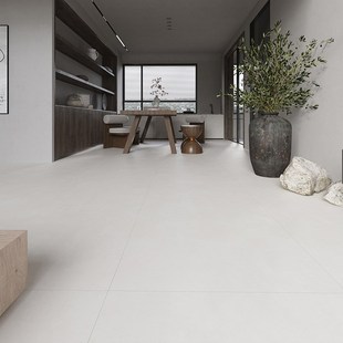 侘寂风素色75*150微水泥瓷砖60x120客餐厅地砖柔光奶油奶白地板砖