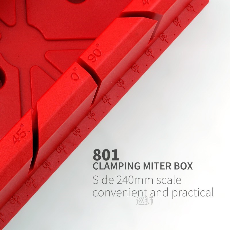 22.5/45/90 Degree 1pcs Wood Cutting Clamping Miter Saw Box W