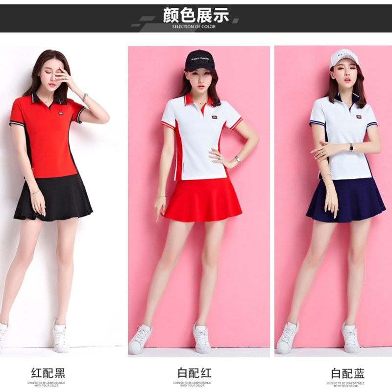 新款羽毛球服女套装防走光裤裙网球服男情侣夏Q季团体运动休闲套