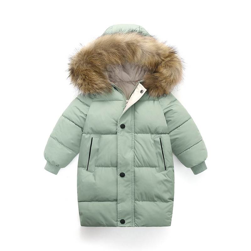 速发Winter Jacket For Kids Long Jacket Coat Boy Girl Baby Ch-封面