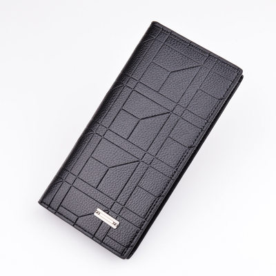 网红New Men's Wallets Men's Long Wallets Fashion Embossed Ve