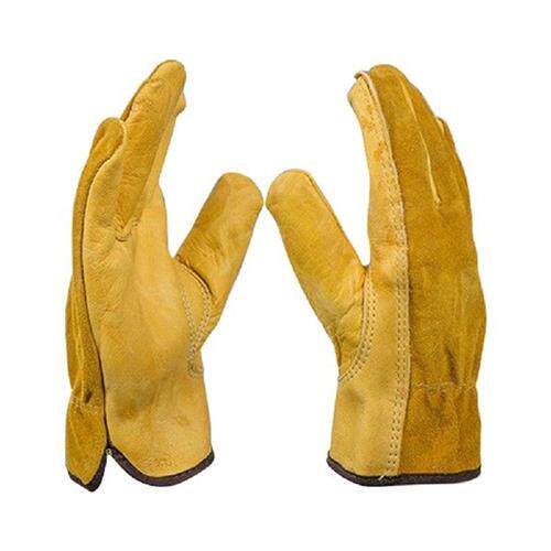 热销Garden Safety Work Gloves Cowhide Leather Gardening Dura
