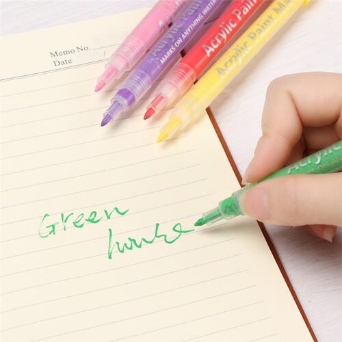 1PC 12 Color Permanent Acrylic Paint Marker Pen for Ceramic