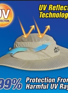 Hot Summer Wide Brim Sun Hat V Protection Arctic Cap Hat Coo