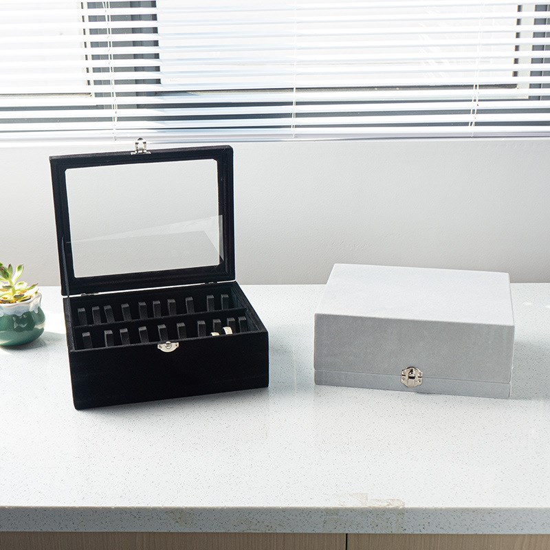 大容量多规格44位22位手镯收纳箱活动可调节首饰S展示盒带盖珠宝