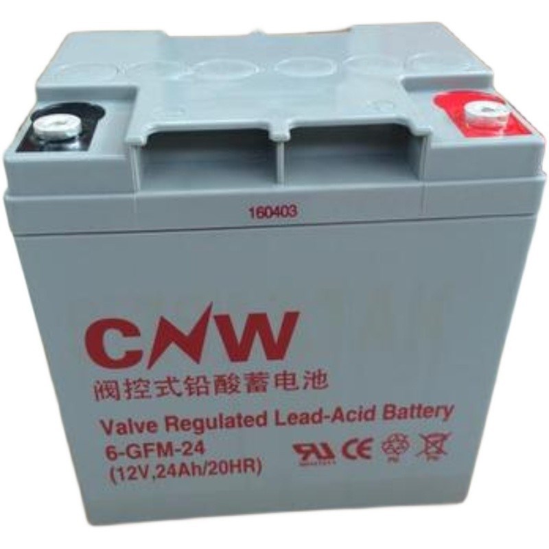 CNW储霸蓄电池6gfm-24消防使用12V24AH监控UPS备用电源/监控现货