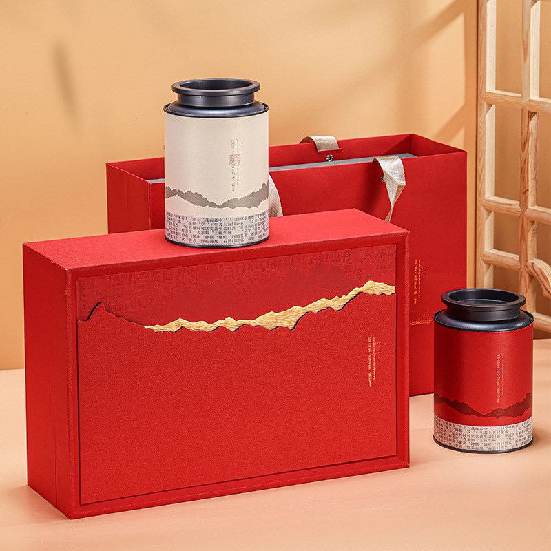 高档茶叶包装盒空礼盒红茶绿茶白茶通用茶K叶罐礼盒装空盒子金骏