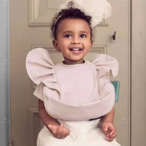 新品Baby Bibs INS Nordic Style Angel Feed Pocket Burp Girl B