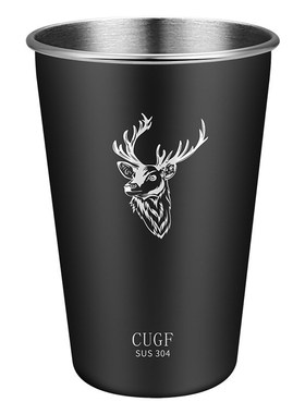 Black 304 Stainless Steel Beer Mug Milk/Coffee/Water/Tea Ant