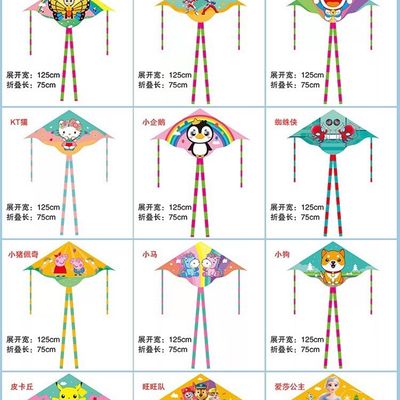 极速2022年新式风筝卡通儿童动漫网红公主风筝小型微风可放配100