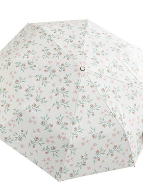现货速发女士小型摺叠雨伞遮阳伞全自动伞晴两用女防晒伞抗UV高颜