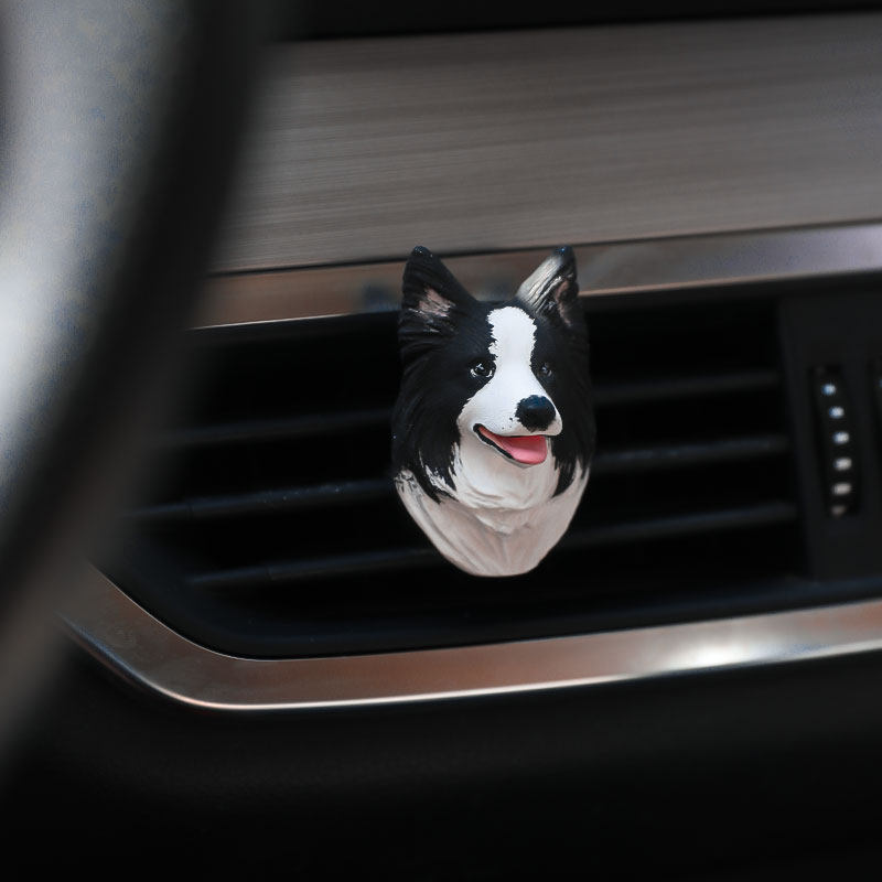 现货边牧车载香薰扩香石出风口装饰车内饰品O摆件汽车内饰用品大