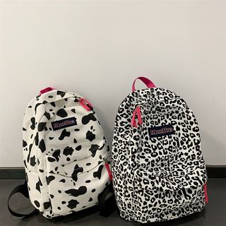 极速New Women Backpack Zebra Cow Pattern Printing  Vintage