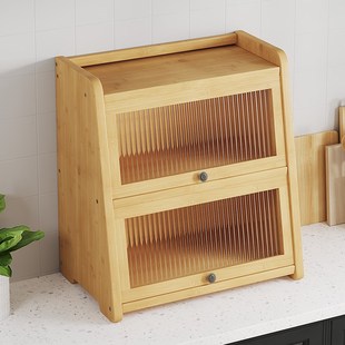 复古桌面台上防尘收纳盒水杯架子茶具展示柜厨房置物架餐具储物柜