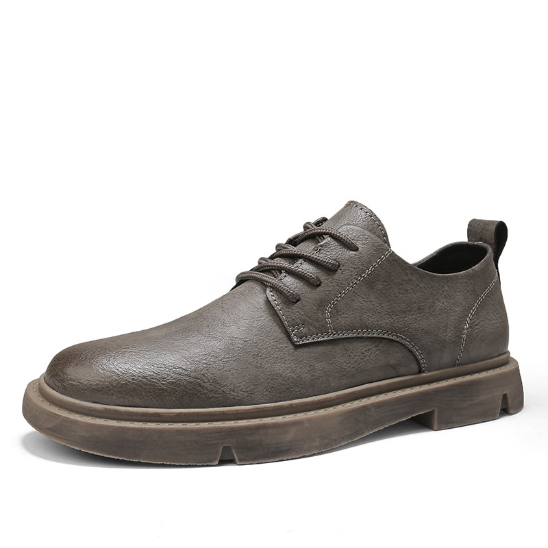 马丁靴男款低帮男鞋春季新款百搭鞋子工装耐磨男士休闲皮鞋英伦风