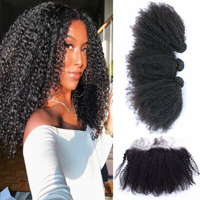 Mongolian Virgin Hair Afro Kinky Curly Weave Human Hair Bund