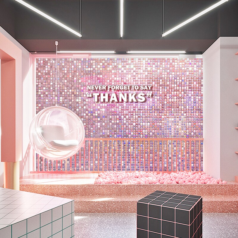 3d镭射亮片闪光墙纸网红餐厅拍照背景墙装饰ktv装修酒吧舞厅壁纸