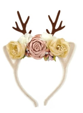 Christmas Headband  Antler flower headband kids headwear gir