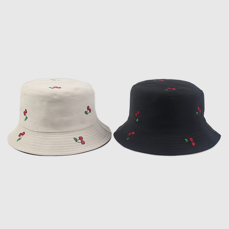 网红Panama Fruit Cherry Print Bucket Hat For  Women Fisherma 3C数码配件 其它配件 原图主图