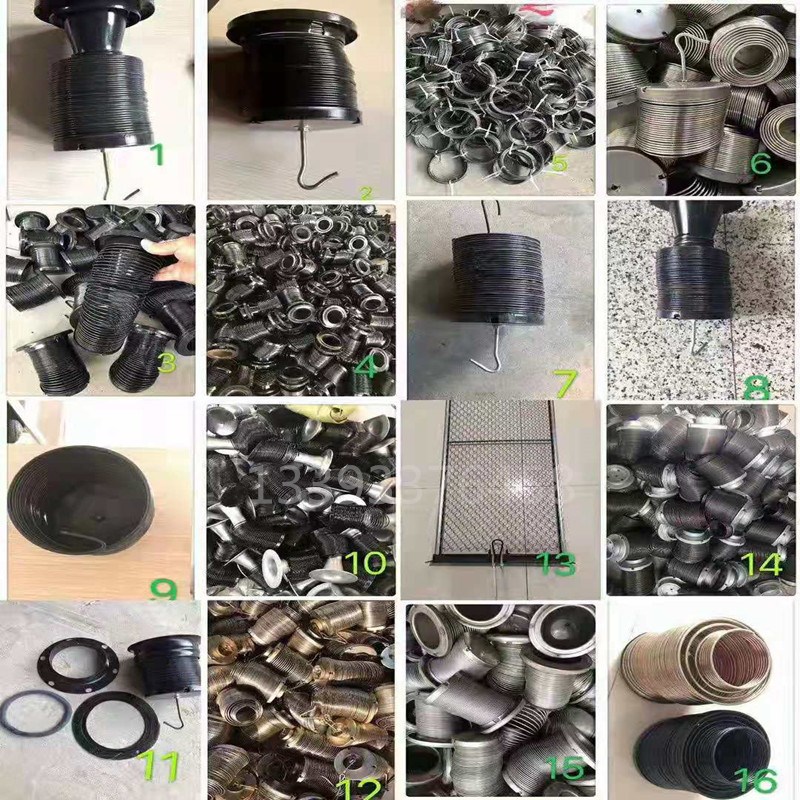 工业脉冲布袋除尘器配件有机硅挂钩式弹簧除尘骨架龙骨可伸缩袋笼
