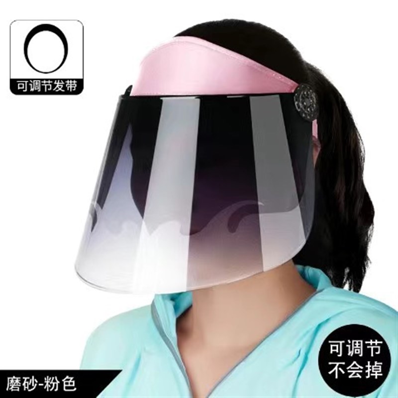 小众高货发卡式遮阳帽骑车防晒帽防吹翻太阳帽女夏季遮脸男电动车