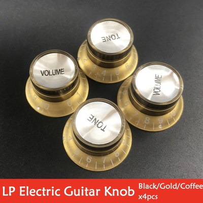 4PCS 2 Volume 2 Tone Gold Guitar Knob for LP/SG Style Electr