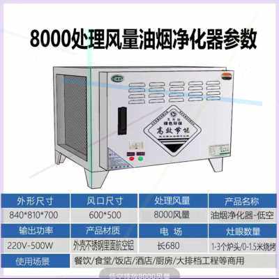 速发厂促低空商用环保油烟净化器饭店厨房烧烤无烟风6000量一体机