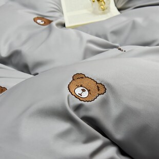 B6J1丝滑裸睡冰丝四件套夏季床单被套三件套男孩床笠床上用品儿童