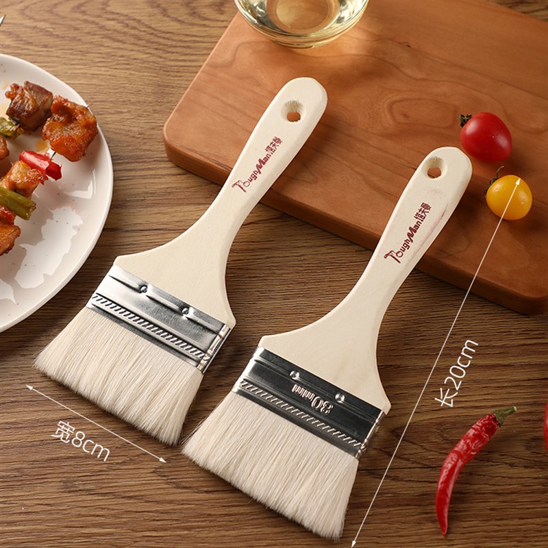小众高货烧烤专用羊毛刷不掉毛食品级刷酱工具耐高温家用刷料小油