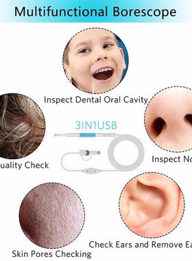 In Ear Cleaning Endoscope SB Visual Ear Spoon 5.5mm 0.3MP Mi