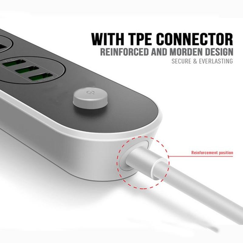 Power Strfip Surge Protector UK Plug Socket Multiple Outlet