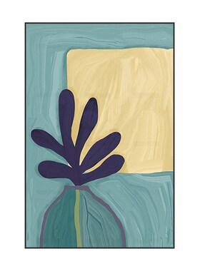 现代轻奢客厅玄关装饰画蓝色北欧风抽象极简背景墙壁画竖版挂画