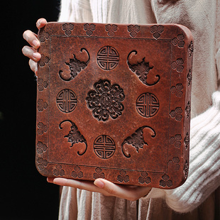 【老物件】老红砖炉垫炭炉隔热陶壶壶垫煮茶烧水泡茶干泡台壶承