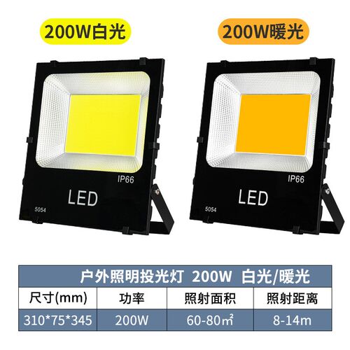 LED投光灯 户外防水100W泛光灯B5054大功率工地厂房庭院球场投射