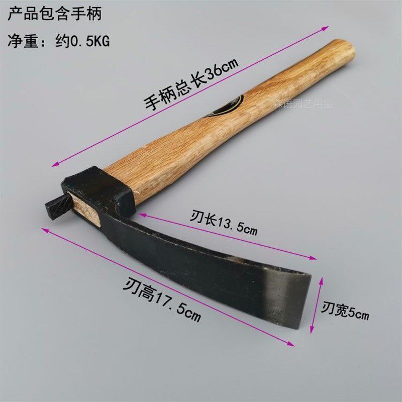 小众高货锻造小锄头精品九佐吉7号挖笋木柄 耐用锻打园艺工具 种