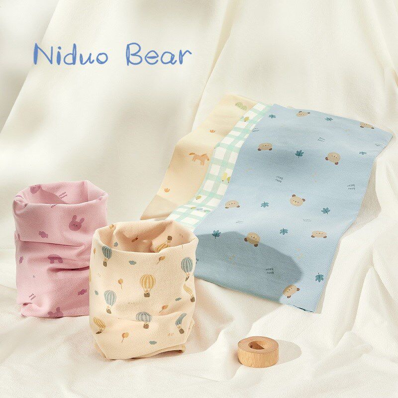 NIDO BEAR  목 스카프 순면  목 스카프 어린이 스카프 봄 가을 얇은 작은 V 어린이 따뜻한 가을 겨울 방풍