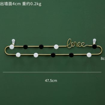 新品法慕小城铁艺挂钩客厅t玄关房间墙上进门卧室门后钥匙挂衣钩