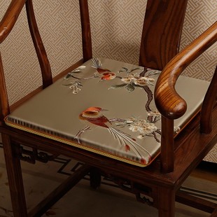 红木沙发坐垫中式刺绣实木椅子茶椅垫坐垫靠背新中式餐椅圈椅椅垫
