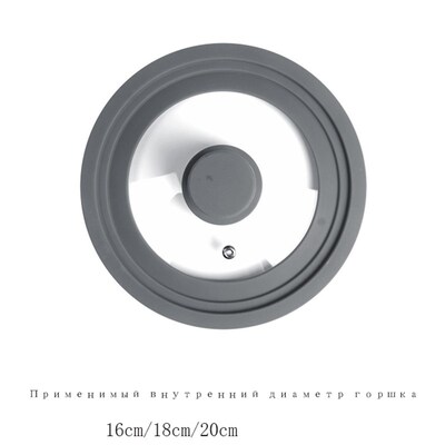 Cookware Silicone Glass Lid Tempered Pot Lid High Temperatur