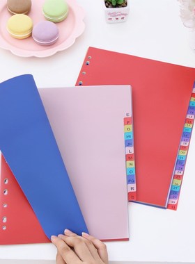 *12sheets A4 Colored PP Binder Index Dividers Office School