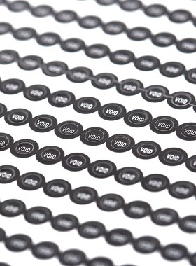 black round 0.25 cm Fragile warranty sticker shall be null a