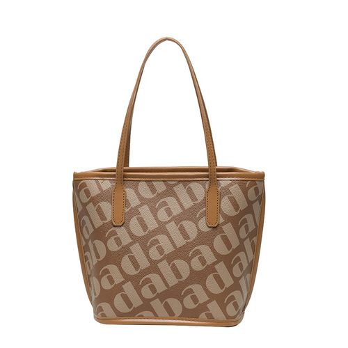 时尚手提包女包2024新款潮百搭菜篮子字母单肩包休闲手拎包小包包